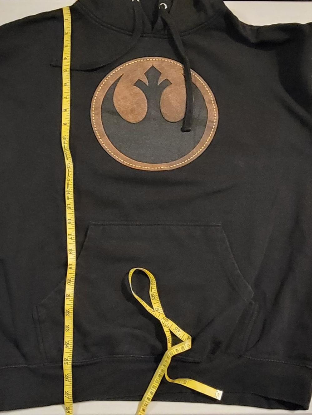 Star Wars Black Hoodie with Brown Rebel Alliance Emblem Size XL - Picture 6 of 7